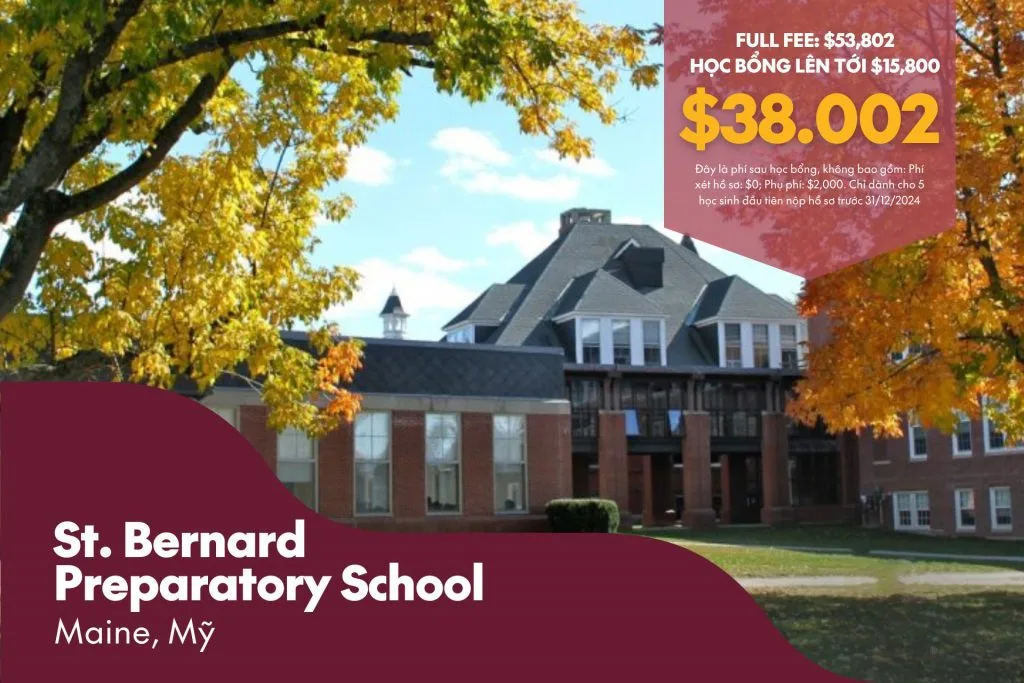 DU HỌC MỸ: HỌC BỔNG LÊN TỚI $15,800 TỪ ST. BERNARD PREPARATORY SCHOOL