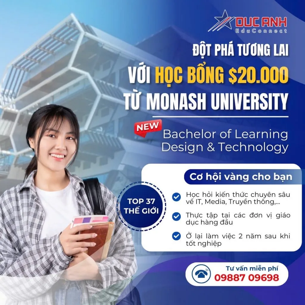 TƯƠNG LAI GIÁO DỤC LÀ EDTECH: RINH NGAY HỌC BỔNG $20.000 TỪ MONASH UNIVERSITY