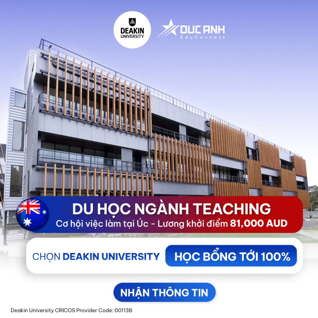 HỌC TEACHING TẠI DEAKIN UNIVERSITY: LÀM VIỆC NGAY TẠI ÚC HOẶC TOÀN CẦU!