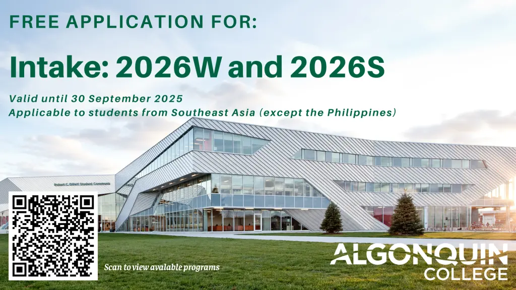 MIỄN PHÍ PHÍ NỘP HỒ SƠ VÀO ALGONQUIN COLLEGE CÙNG ĐỨC ANH EDUCONNECT