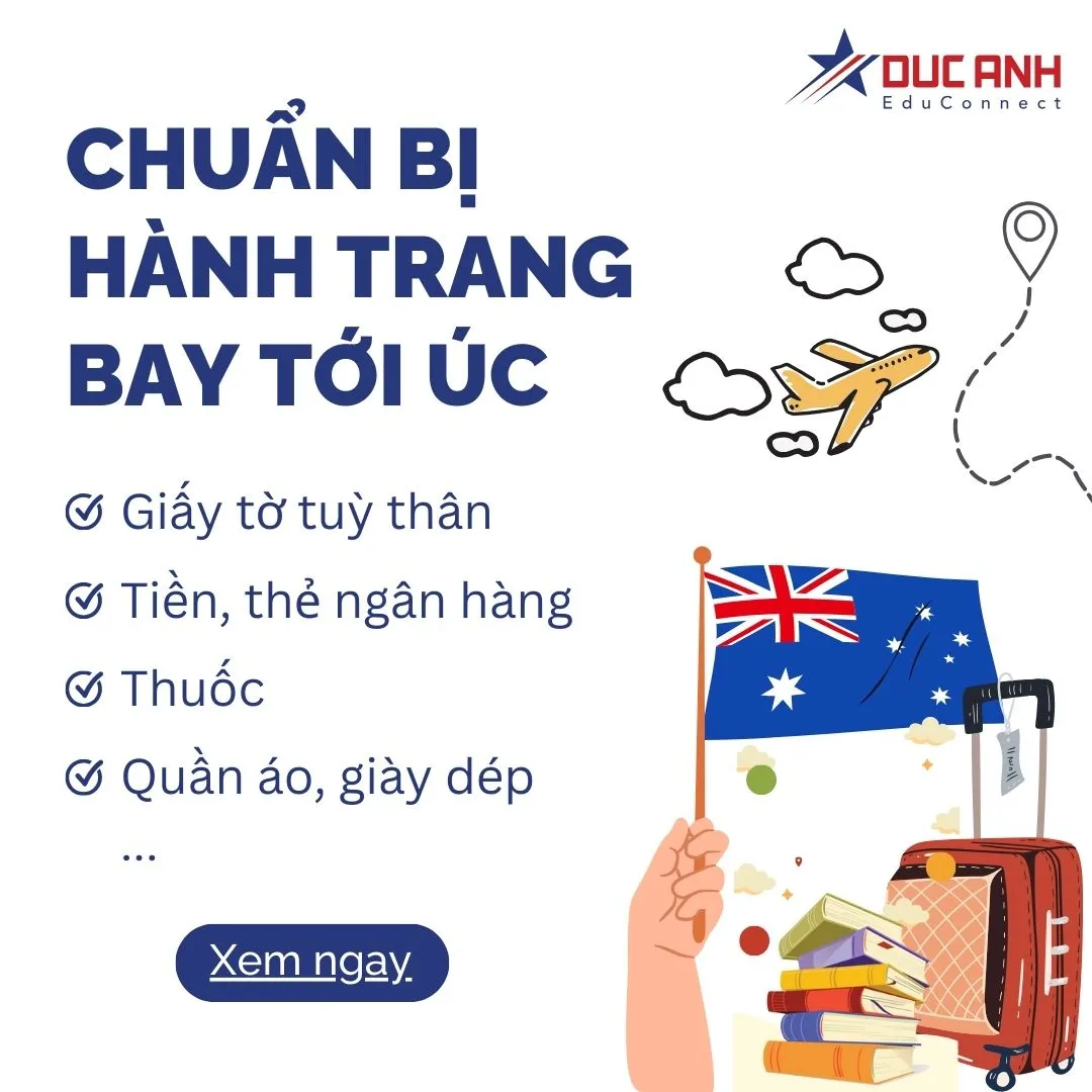 Chuẩn bị hành trang bay tơi Úc cùng Đức Anh 