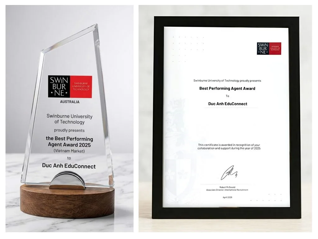 Giải Best Performing Agent Award 2025: Đại học Swinburne trao tặng công ty Đức Anh