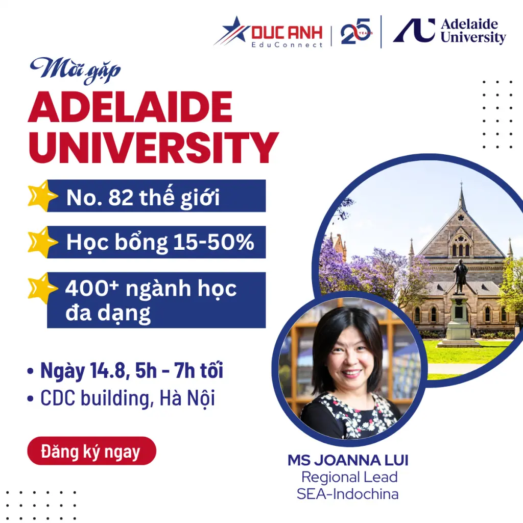 MỜI GẶP ĐẠI HỌC TRONG NHÓM GO8 Ở ÚC VÀ SĂN HỌC BỔNG ĐẾN 50%!