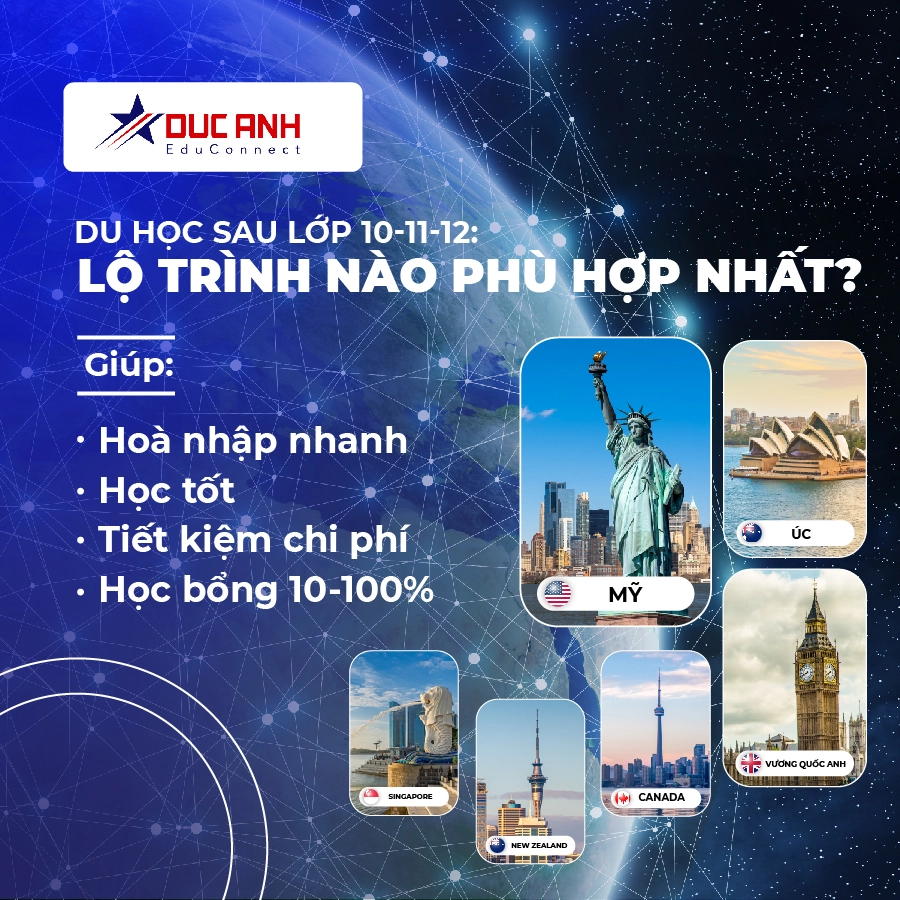 Du học từ lớp 10-11-12: Lộ trình nào phù hợp nhất?