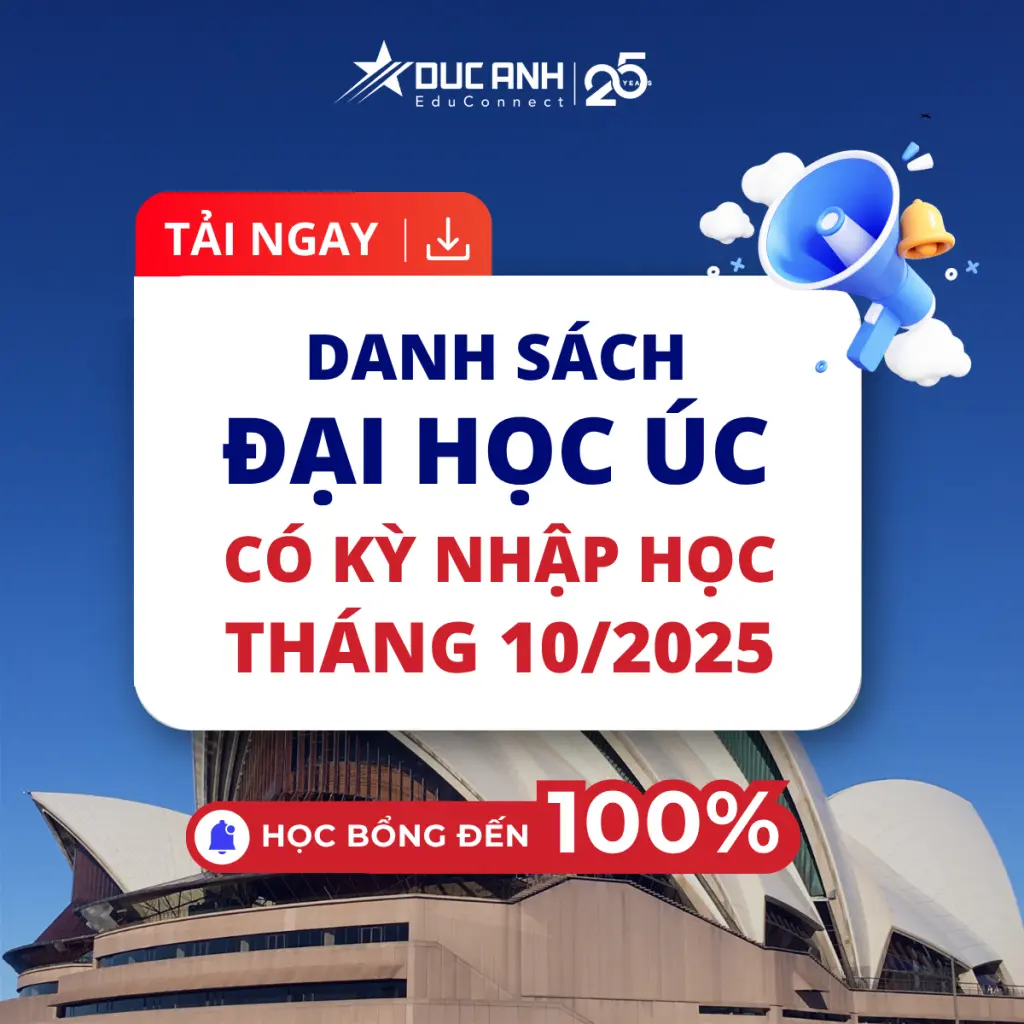 DANH SÁCH ĐẠI HỌC ÚC CÓ KỲ NHẬP HỌC THÁNG 10: CƠ HỘI CUỐI DU HỌC ÚC 2025!