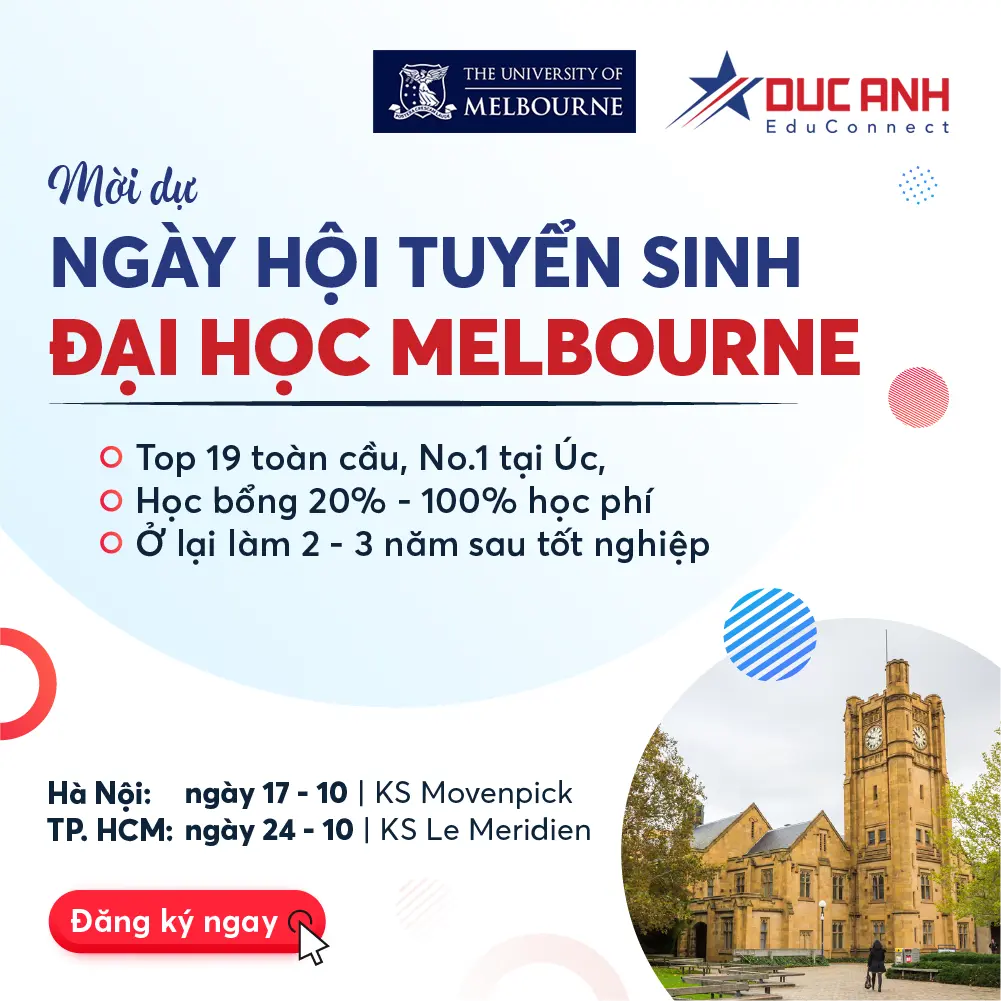 Mời dự: NGÀY HỘI TUYỂN SINH ĐẠI HỌC MELBOURNE 2026