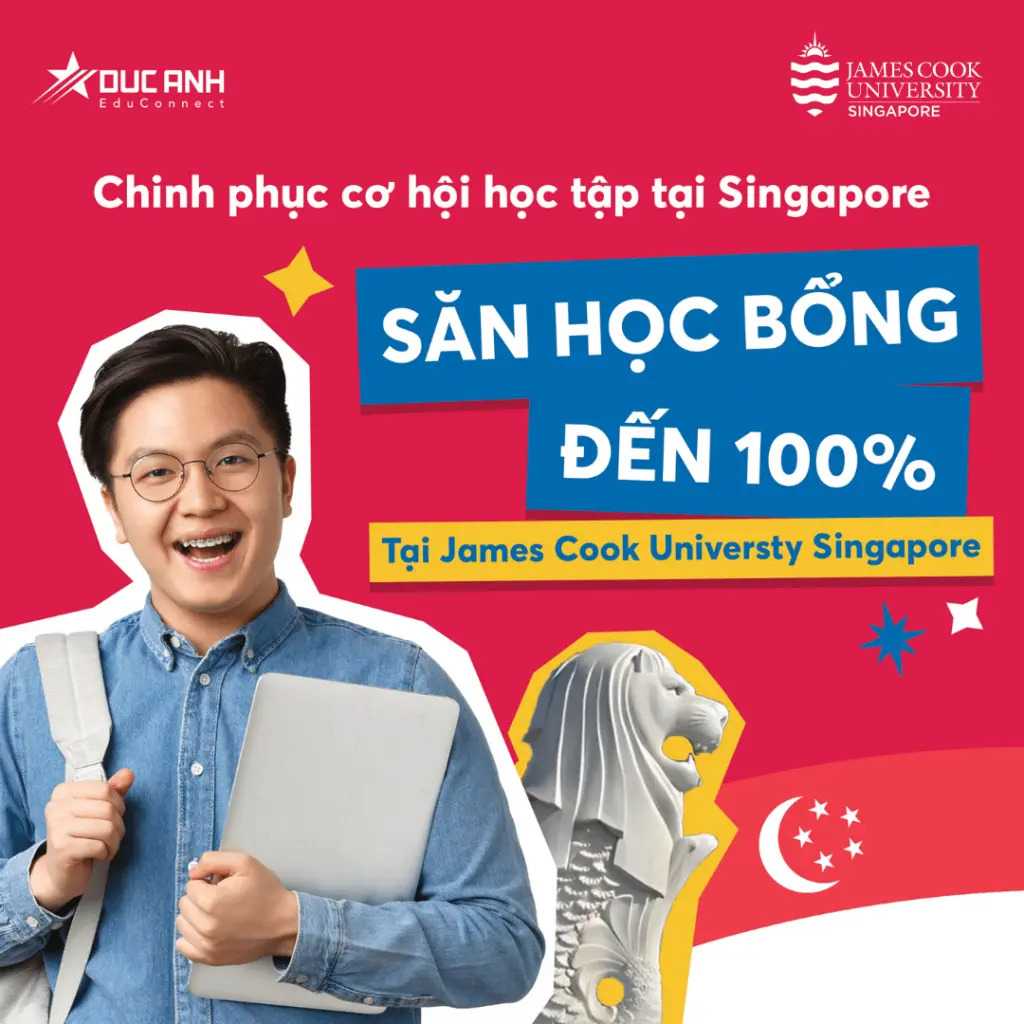 SĂN HỌC BỔNG ĐẾN 100% TỪ JAMES COOK UNIVERSITY SINGAPORE