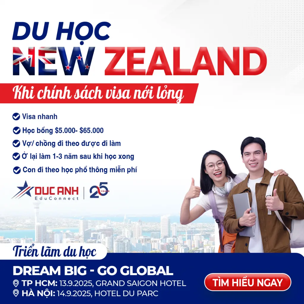 RỘN RÀNG DU HỌC NEW ZEALAND: KHI CHÍNH SÁCH VISA NỚI LỎNG VÀ HỌC BỔNG ĐẾN $65.000