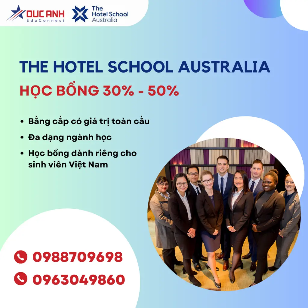 The Hotel School Australia cấp học bổng 30-50% dành riêng cho sinh viên Việt Nam