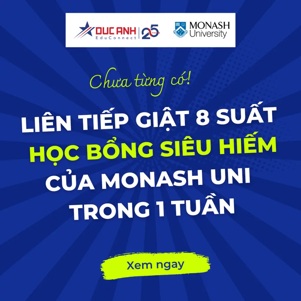 CHƯA CÓ TIỀN LỆ: 9 HỌC BỔNG HIẾM CỦA MONASH