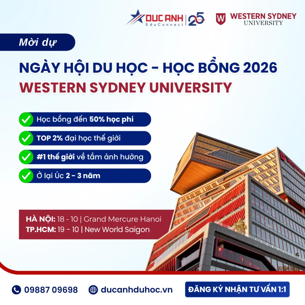 MỜI DỰ NGÀY HỘI THÔNG TIN DU HỌC VỚI CƠ HỘI HỌC BỔNG ĐẾN 50%