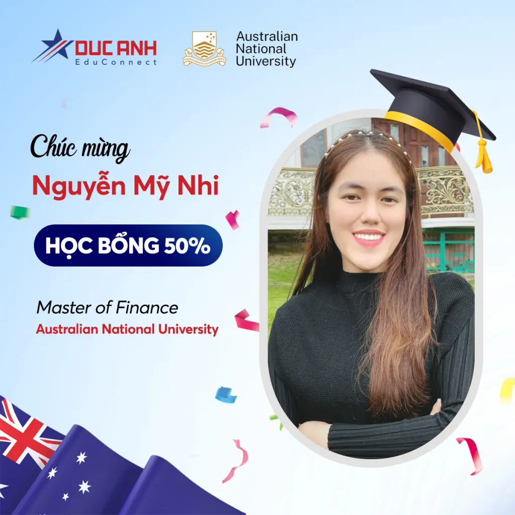 HỌC BỔNG 50% ĐẠI HỌC QUỐC GIA ÚC – CHÚC MỪNG SINH VIÊN NGUYỄN MỸ CHI, FROM ĐÀ LẠT!