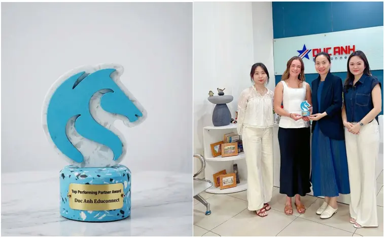 Đức Anh nhận giải “TOP PERFORMING PARTNER AWARD” từ Đại học Newcastle, Úc